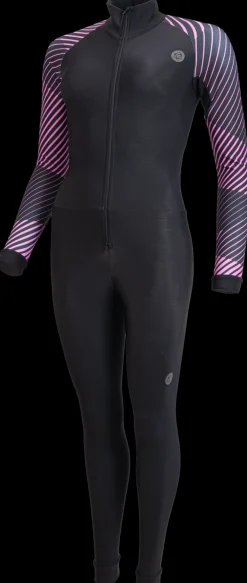 AGU Schaatskleding>Dames Marathon Thermoschaatspak Black subli