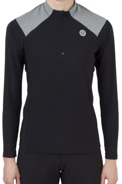 AGU Hardloopshirts>Jersey womens Turtle melange Black/Iron Grey