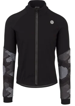 AGU Fietskleding Heren|Schaatskleding>Thermo jacket Hexa Camo Black/Iron Grey