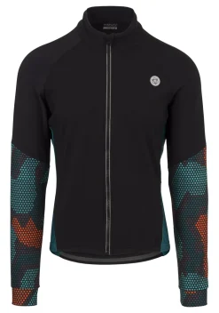 AGU Fietskleding Heren|Schaatskleding>Thermo jacket Hexa Camo Green/Orange/Iron Grey
