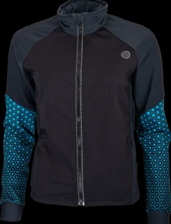 AGU Fietskleding Dames|Schaatskleding>Thermo schaatsjack darkgrey/mint met windstopper
