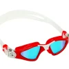 Aqua Sphere Zwembrillen|Triathlon Accessoires>Kayenne small blue titanium mirrored lens red/white