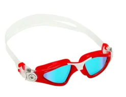 Aqua Sphere Zwembrillen|Triathlon Accessoires>Kayenne small blue titanium mirrored lens red/white