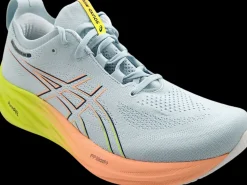 Asics Hardloopschoenen>Nimbus 26 Paris cool grey/safety yellow