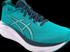 Asics Hardloopschoenen>Nimbus 27 wave teal/saxon green