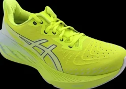 Asics Hardloopschoenen>Novablast 4 safety yellow/cool grey