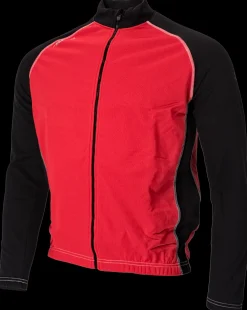 Avento Fietskleding Heren|Skeelerkleding>schaatsjack windstopper zwart/rood