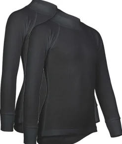 Avento Kleding|Onderkleding Kind>Thermoshirt Junior (lange mouw) 2-Pack 705 ZWART