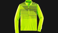 Brooks Hardloopshirts>Men's Dash 1/2 zip heather Oxford [nightlife macro]