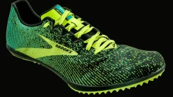 Brooks Spikes>Men's Mach 19 black/shoots/blue grass