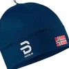 Daehlie Schaatskleding|Hardloopmutsen>muts met Noorse vlag blauw