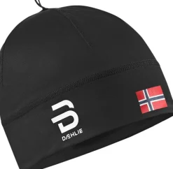 Daehlie Schaatskleding|Hardloopmutsen>muts met Noorse vlag zwart