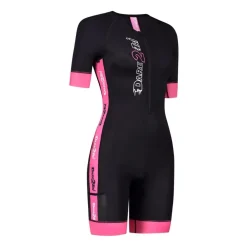 Dare2Tri Triathlon Pakken>Woman's Coolmax short sleeve tri-suit Black-pink