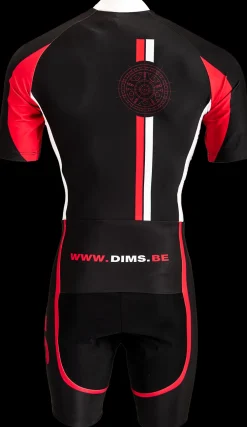 DMB Skeelerkleding>speed skating zwart/wit/rood