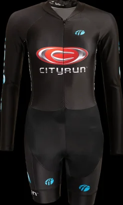DoubleFF Skeelerkleding>Cityrun zwart lange mouwen