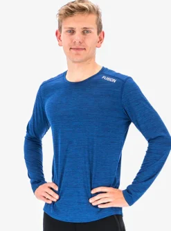 Fusion Hardloopshirts>mens C3 long sleeve night blue
