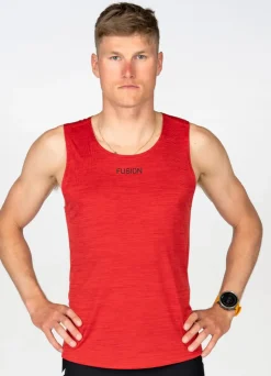 Fusion Hardloopshirts>mens C3 singlet red
