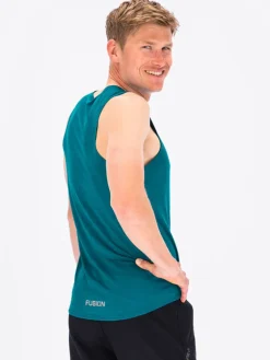 Fusion Hardloopshirts>mens C3 singlet turquoise
