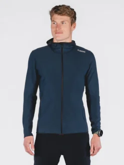 Fusion Hardloopshirts>mens recharge hoodie night blue
