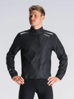 Fusion Sportjacks>mens S1 run jacket black
