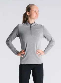 Fusion Hardloopshirts>womens C3 zip neck grey
