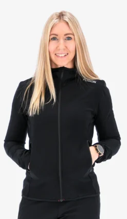 Fusion Hardloopshirts>womens recharge hoodie black