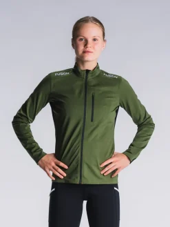 Fusion Sportjacks>womens S2 run jacket green