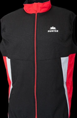 Hunter Windstopper>Bodywarmer/windstopper zwart/rood/grijs