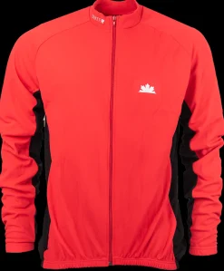 Hunter Fietskleding Heren|Skeelerkleding>2nd Layer Jack Fijn Rood/Zwart