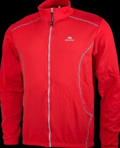 Hunter Fietskleding Heren|Schaatskleding>2nd layer jack flatlock rood