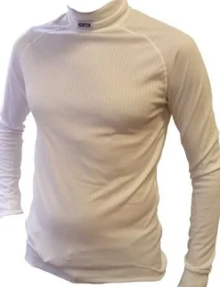 Hunter Ondershirts>Shirt lange mouw col wit