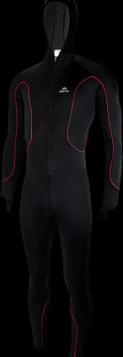 Hunter Schaatskleding>speedpak thermo zonder cap zwart/piping rood