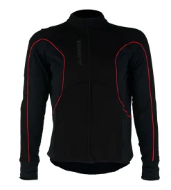 Hunter Fietskleding Heren|Skeelerkleding>Thermo Jack Pro Heren Zwart/Piping Rood
