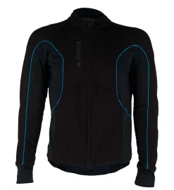 Hunter Fietskleding Heren|Skeelerkleding>Thermo Jack Pro Heren Zwart/Piping Cyaan
