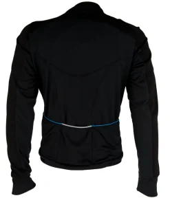 Hunter Fietskleding Heren|Skeelerkleding>Thermo Jack Pro Heren Zwart/Piping Cyaan