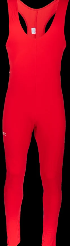 Hunter Skeelerkleding|Schaatskleding>Thermo ritsbroek Rood met bretels