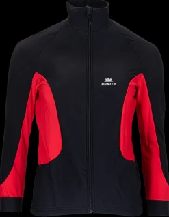 Hunter Schaatskleding>thermo schaatsjack zwart/rood