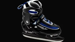 Lake Placid Kinderschaatsen|Kinderschaatsen>Hockeyschaats Verstelbaar Zwart/Blauw
