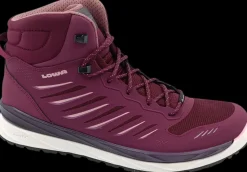 Lowa Wandelschoenen>AXOS GTX Mid Ws bordeaux/rosa