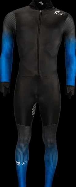 Nice Schaatskleding>rubber schaatspak power x zwart/blauw