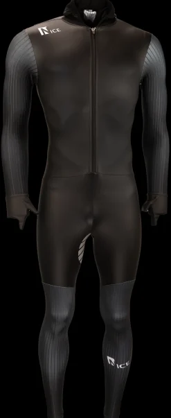 Nice Schaatskleding>rubber schaatspak power x zwart/zwart