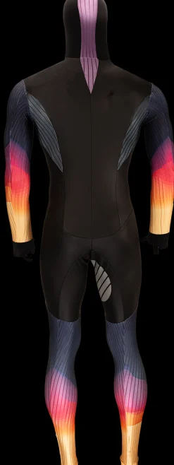 Nice Schaatskleding>rubber schaatspak power x zwart/geel/paars