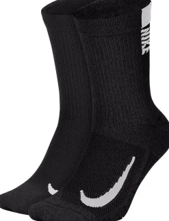 Nike Hardloopsokken>Multiplier High Socks 2 Pack Black