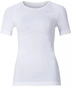 Odlo Hardloopshirts>Dames Shirt Korte mouw/ Crew Neck Evolution light, Wit