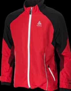 Odlo Kleding|Schaatskleding>Jacket Frequency Web Rood/Zwart KIDS