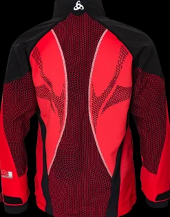 Odlo Kleding|Schaatskleding>Jacket Frequency Web Rood/Zwart KIDS