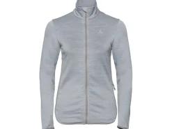 Odlo Sportjacks>Midlayer Full Zip Steam Grey Melange voor Dames