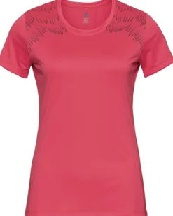Odlo Hardloopshirts>T- shirt dames basislaag top met ronde hals k/m Core Light Print
