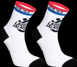 Onda Fietssokken|Overig>Carbon sok 'Laurent Jalabert france " 2-pack white