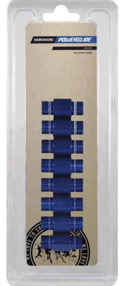 Powerslide Skate Onderdelen>Alu Spacer 6mm Blue 8-pack